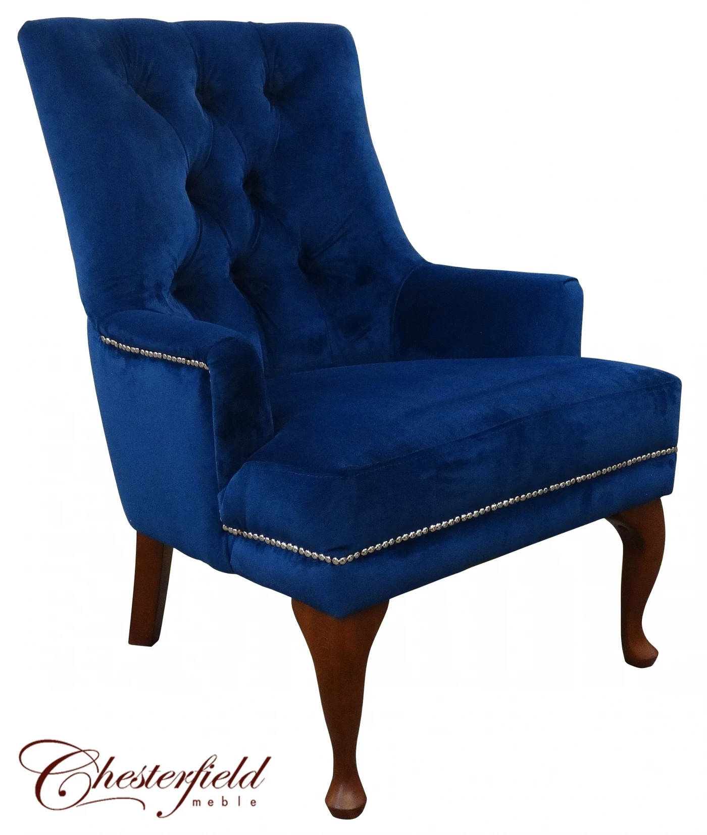 Fotel Ola - Głęboko pikowany fotel glamour