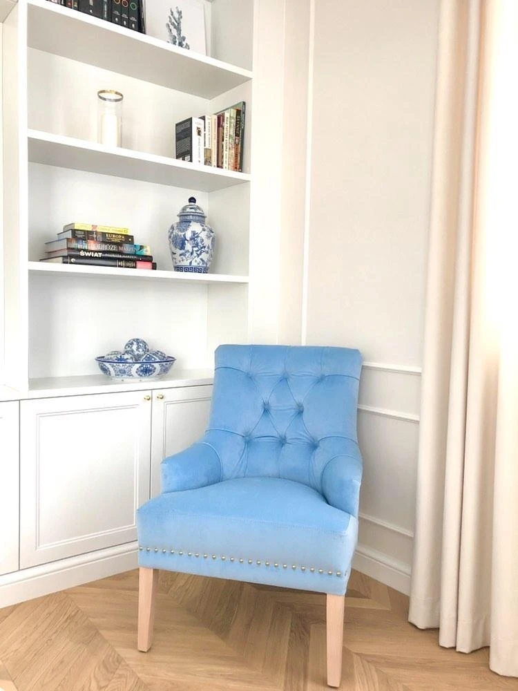 Fotel Ola - Głęboko pikowany fotel glamour