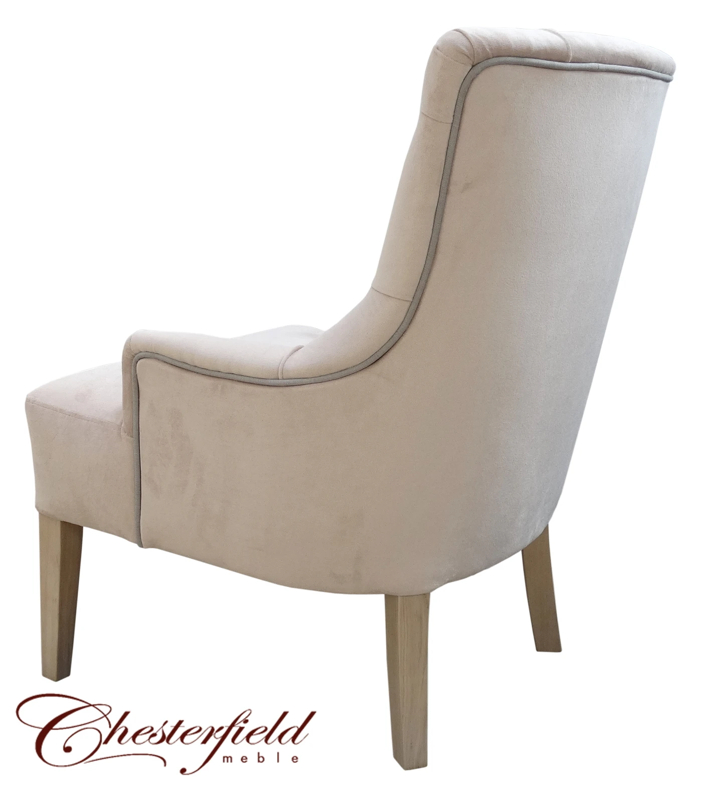 Fotel Ola - Głęboko pikowany fotel glamour