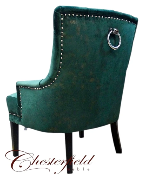 Fotel Ola - Głęboko pikowany fotel glamour