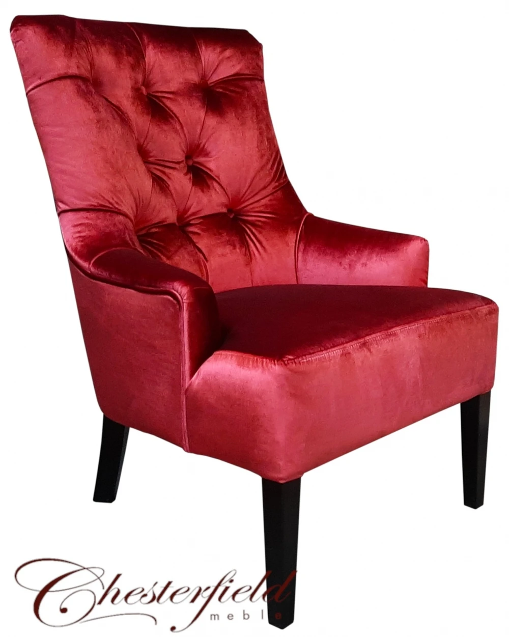 Fotel Ola - Głęboko pikowany fotel glamour