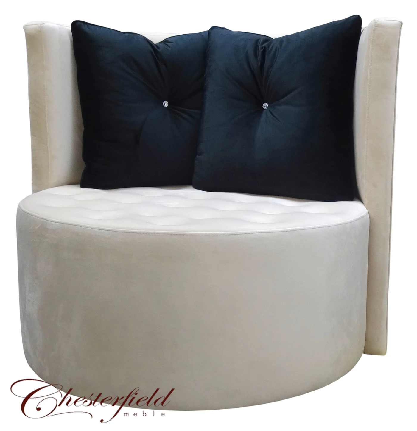 Pufa z oparciem Matylda