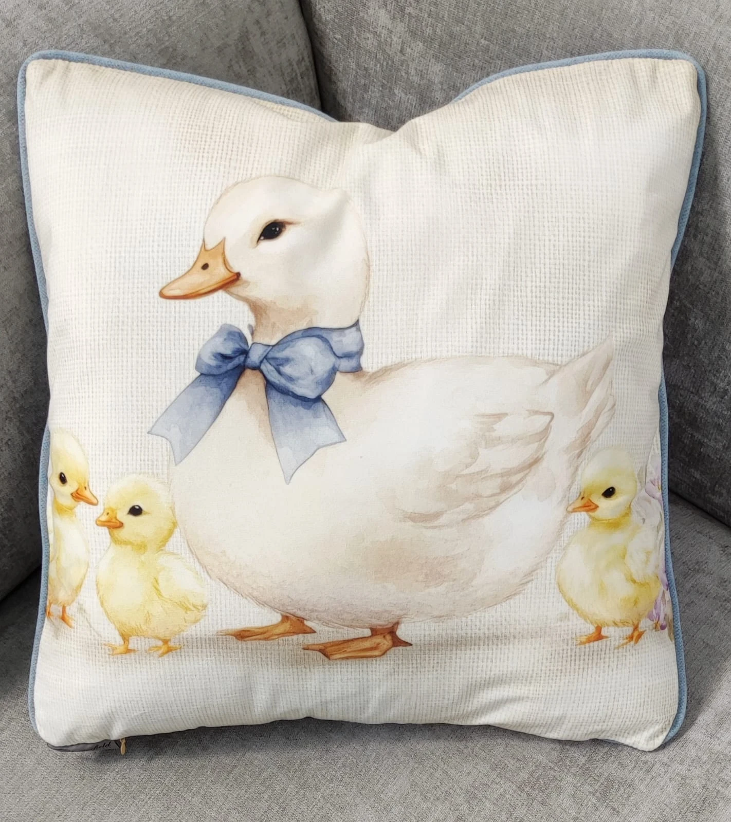 Poduszka Kaczka niebieska 45x45