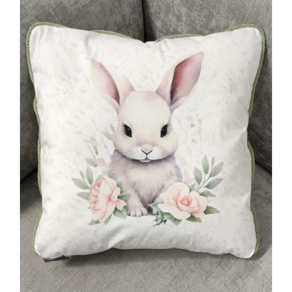 Poduszka Królik wianek 45x45